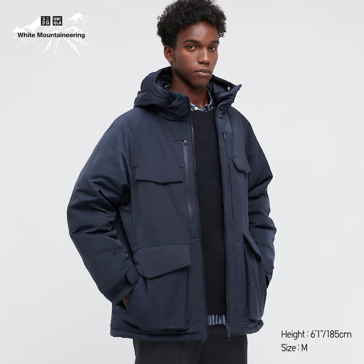 WHITE MOUNTAINEERING x UNIQLO + HYBRID DOWN OVERSIZED PARKA