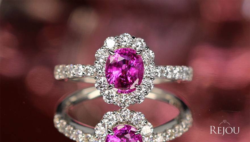 スリランカ産パープルピンクサファイア 約1.2ct ハートアンド