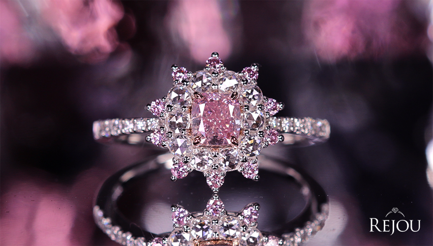 ピンクダイヤモンド 0.51ct/FPP/SI2 ピンクダイヤモンド 0.12ct ローズ