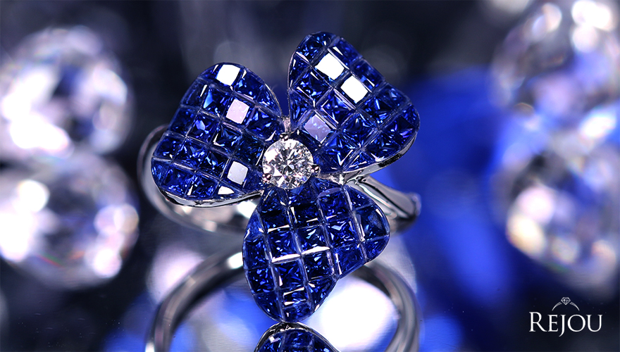 ブルーサファイア 5.0ct ダイヤモンド 0.18ct ホワイトゴールド リング