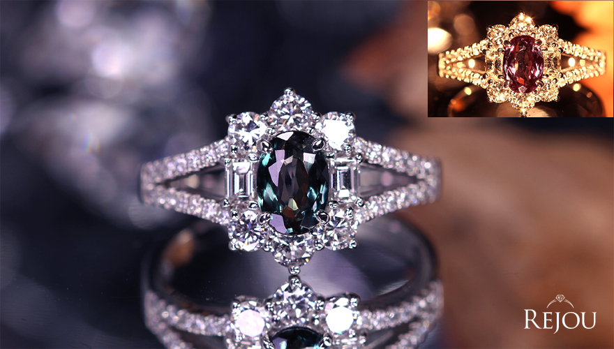 第448回抽選販売＞アレキサンドライト 0.68ct ダイヤモンド 0.7ct