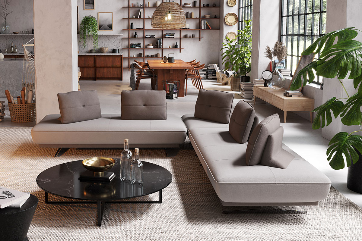 引越しセール中@Meg アルフレードソファ&オットマン&背もたれ2個