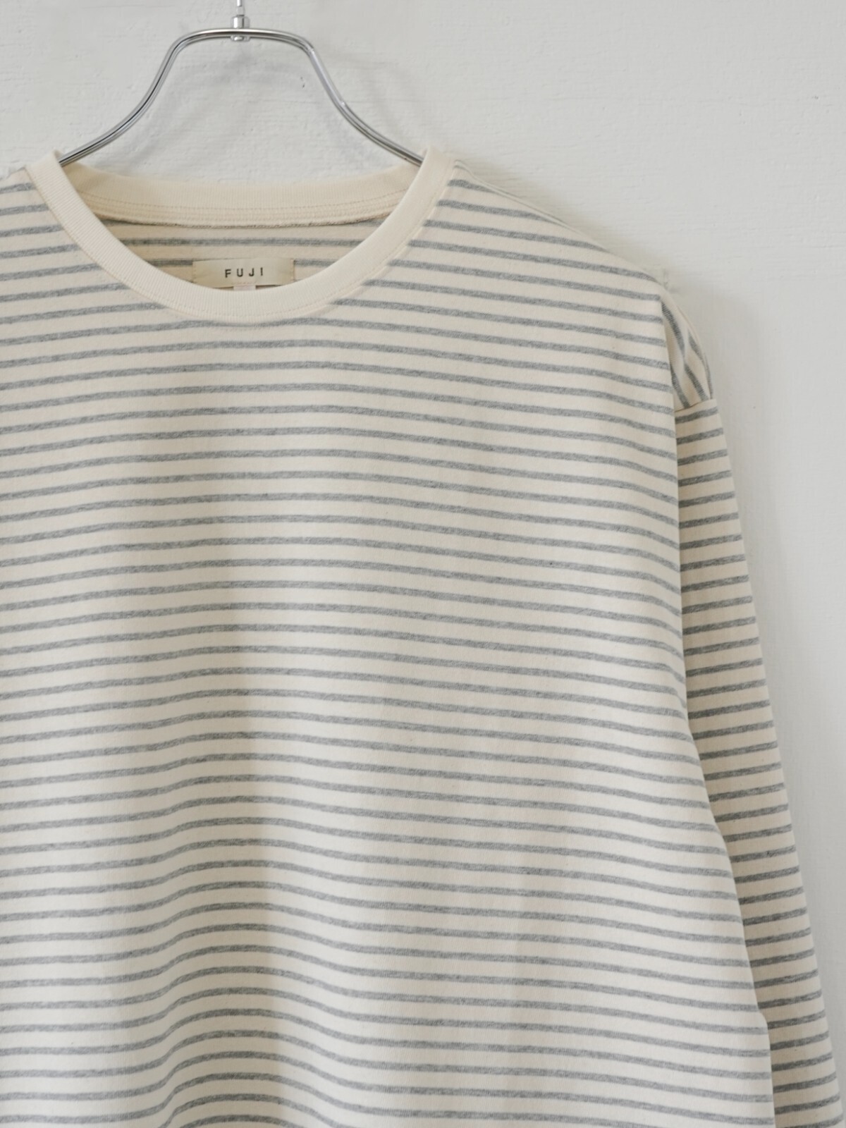 ピュアコットン ボーダーロングTシャツ - フジ レディース & メンズ