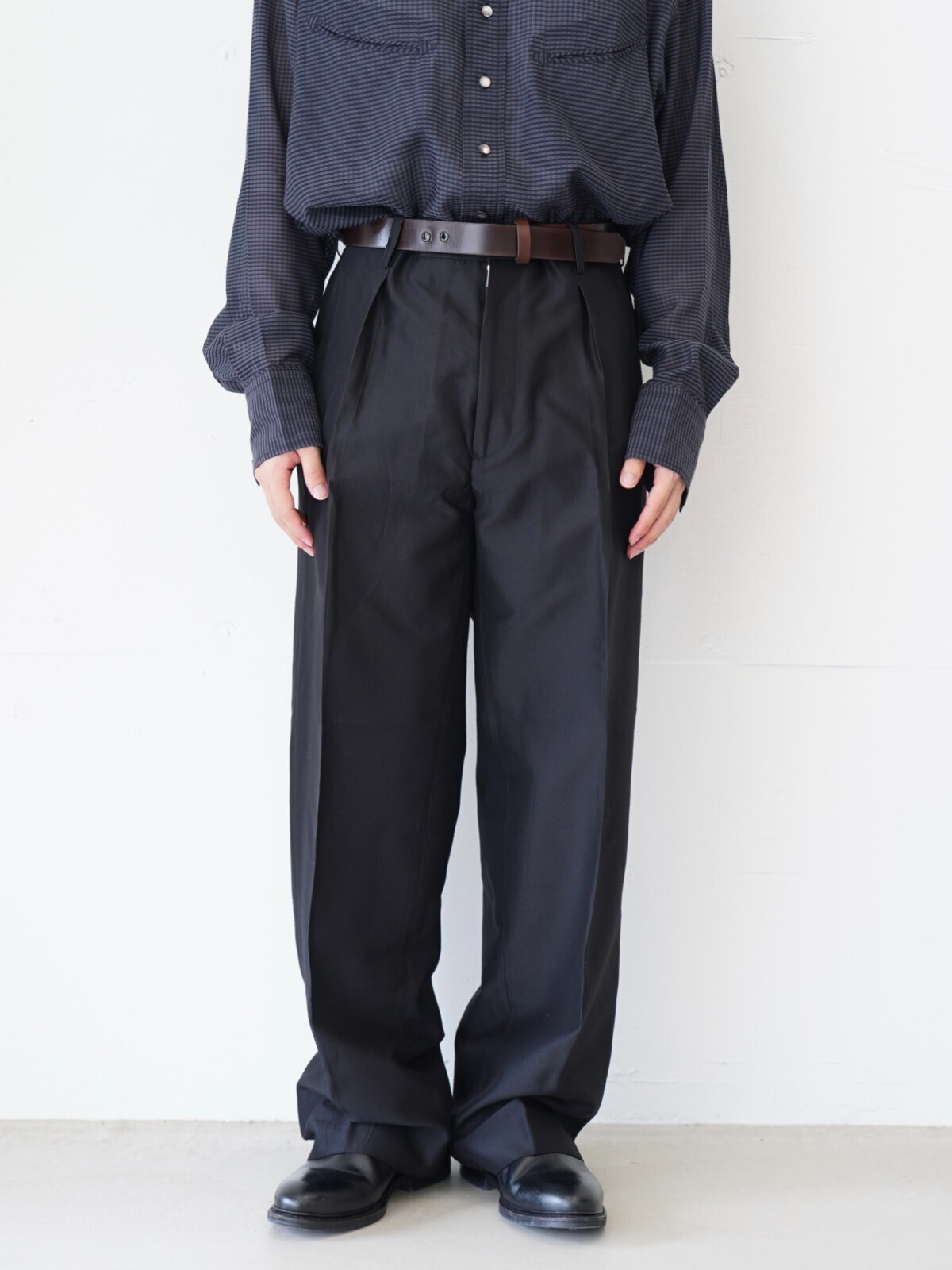 インタックトラウザーズ -シルク/ウール- - セブンバイセブン メンズ