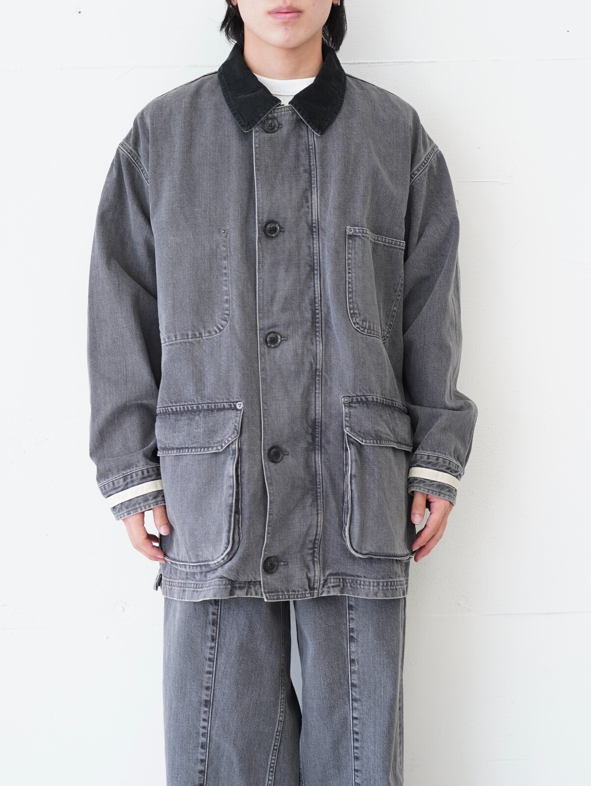 Vintaged Denim Coverall Half Coat - YOKE MENS｜Official Online