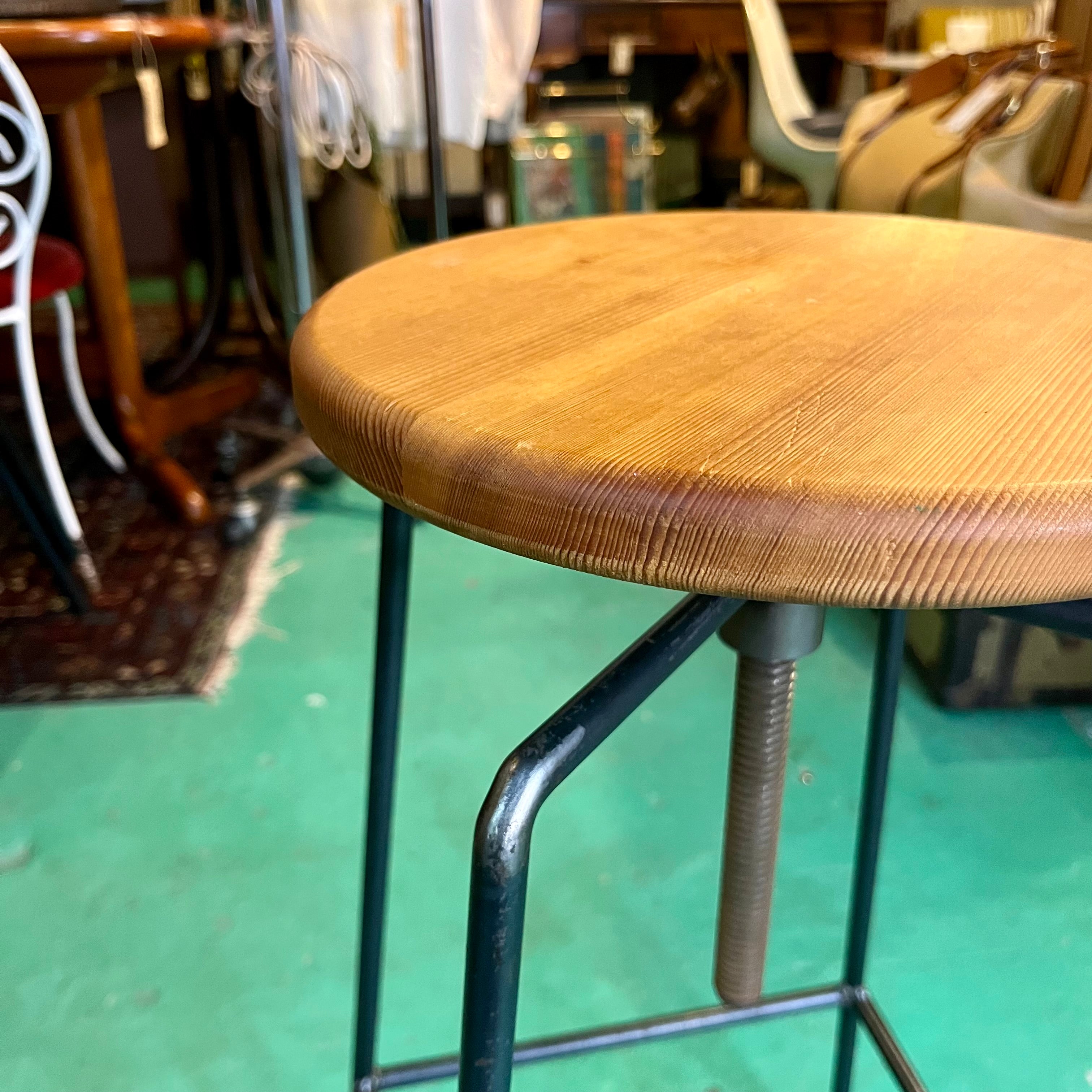 ウッド＆アイアン バースツール ハイスツール カウンターチェア 中古