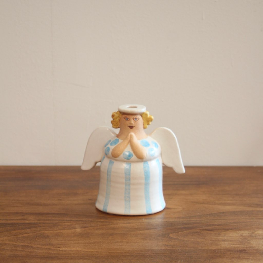 リサラーソン / Lisa Larson 天使 キャンドルホルダー エンジェル 中古