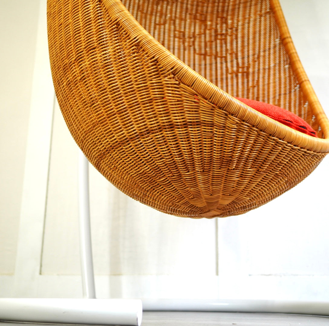 ヤマカワラタン ハンギングエッグチェア&ステンレススタンド ナナ