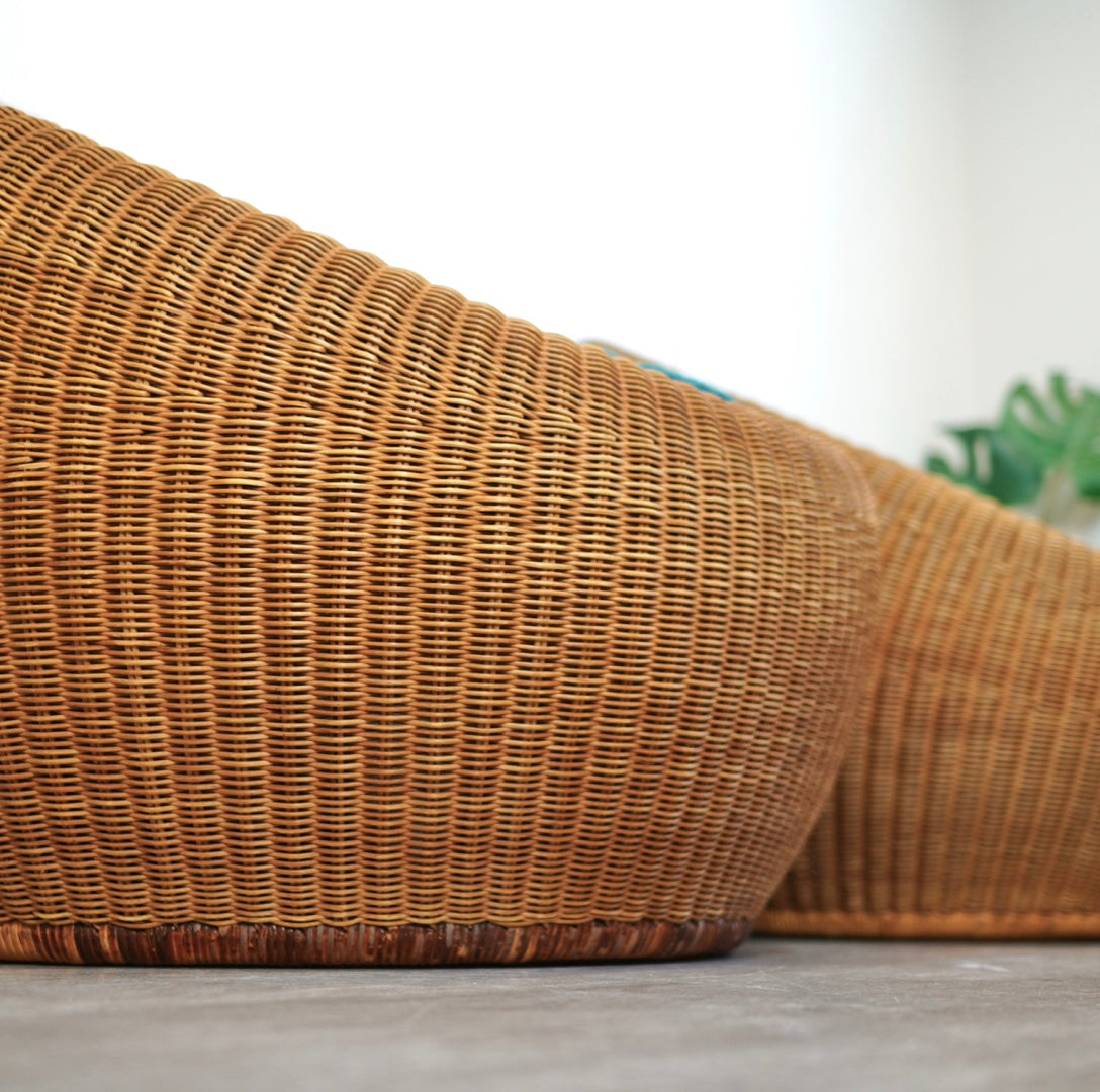 山川ラタン 剣持勇 アームレスチェア ヴィンテージ 中古 籐 名作