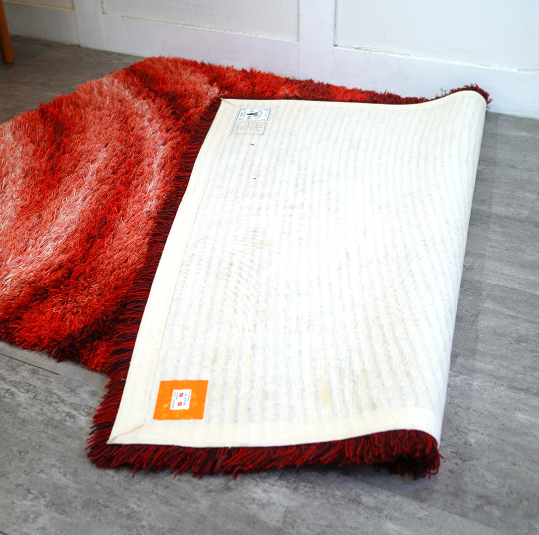 オリエンタルカーペット 山形緞通 手刺し NAMI Mandarin Red Dark