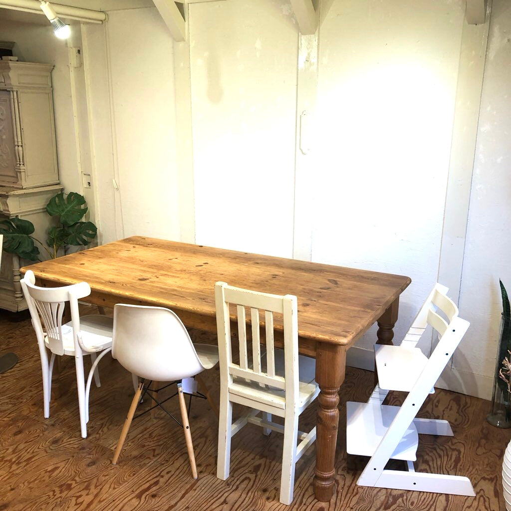 パイン無垢材 ダイニングテーブル W182 ヴィンテージ 中古 多人数 大