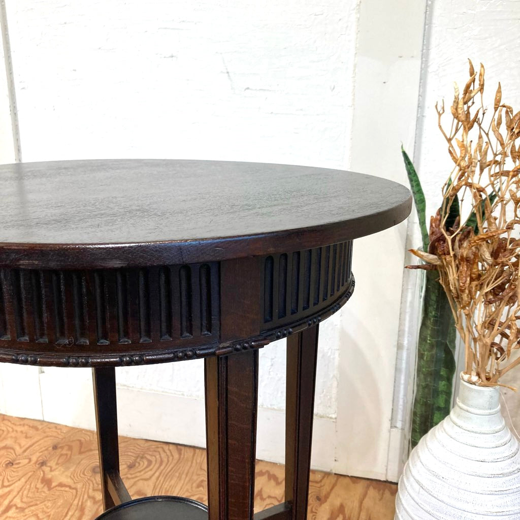 英国 アンティーク サイドテーブル 花台 フラワースタンド 木