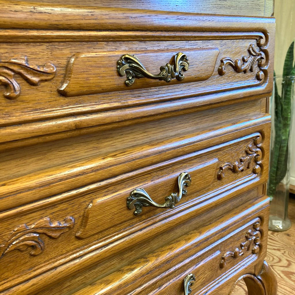 猫脚3段チェスト クラシックスタイル 中古 アンティーク調 タンス 収納
