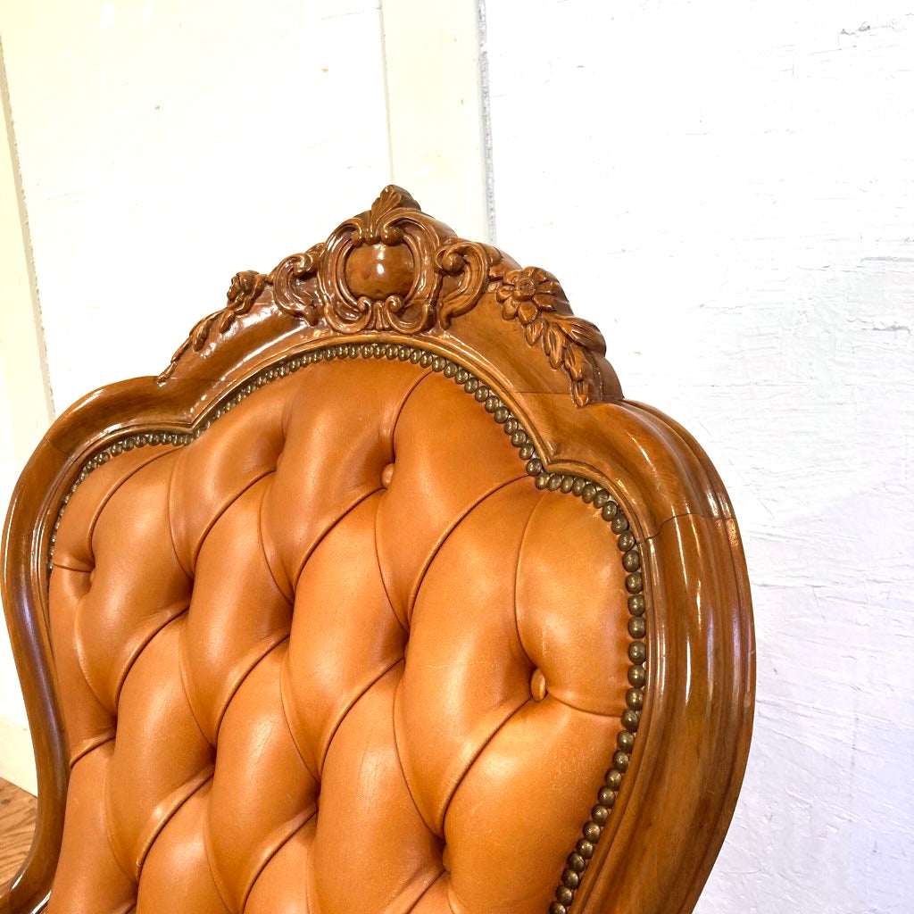 ロココ調 猫脚 アームソファ チェア 中古 ヴィンテージ調 アンティーク