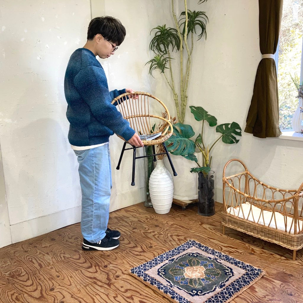 ラタン キッズチェア ドールチェア ヴィンテージ 中古 籐 小さい