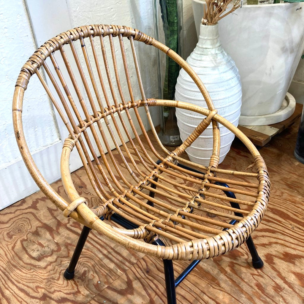 ラタン キッズチェア ドールチェア ヴィンテージ 中古 籐 小さい