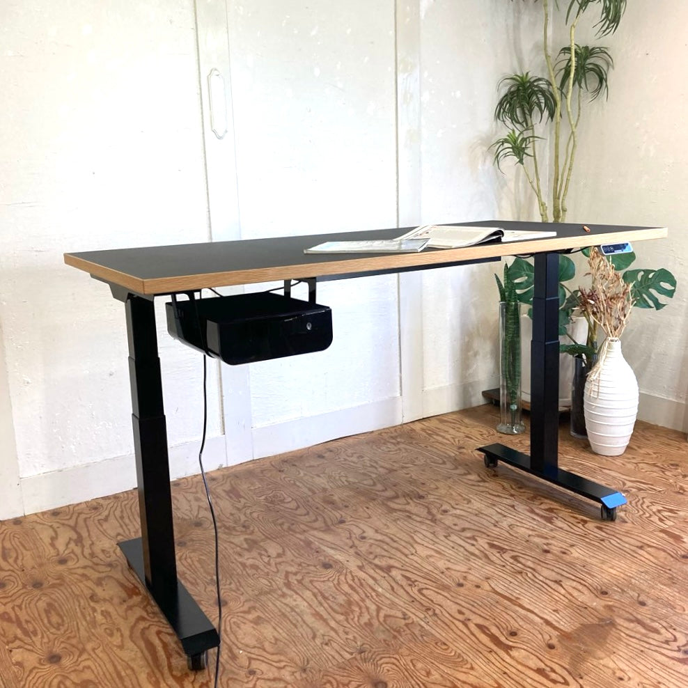 Kanademono 金物家具のかなでもの FlexiSpot E7 リノリウム天板 電動