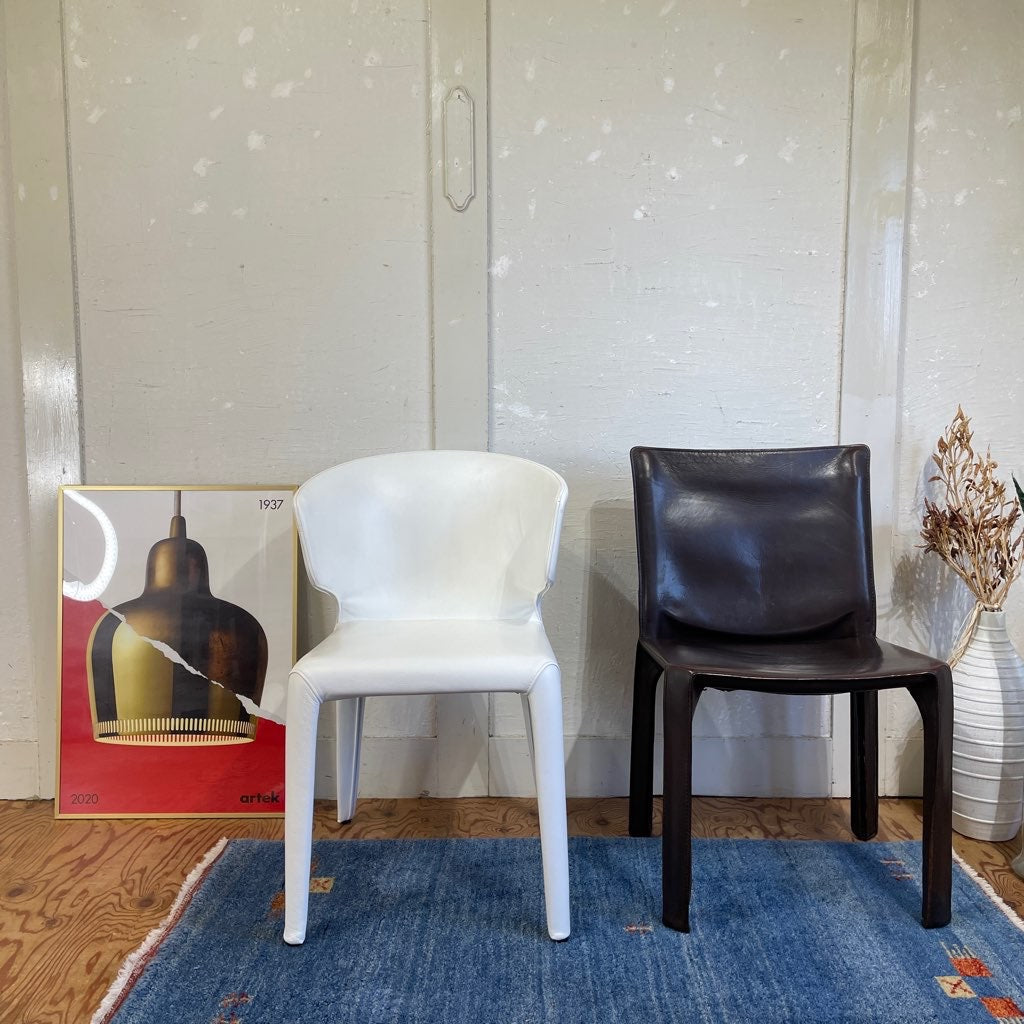 カッシーナ / Cassina 367 HOLA オラ アームチェア 革 白 ホワイト