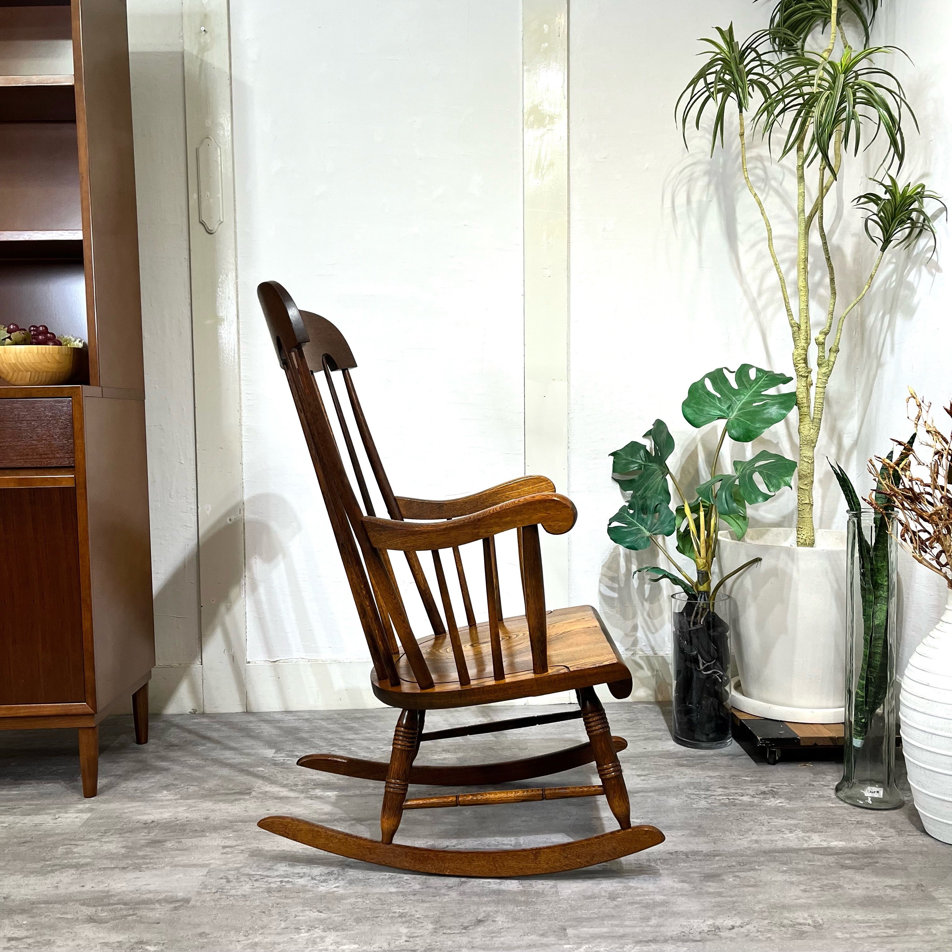 飛騨産業 / HIDA 穂高 ロッキングチェア キツツキマーク 中古 揺れ椅子