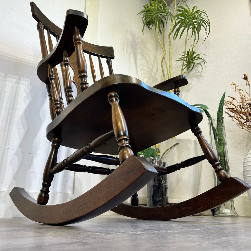 北海道民芸家具 ロッキングチェア HM663 カバ材 国産 ゆらゆら くつろぎ