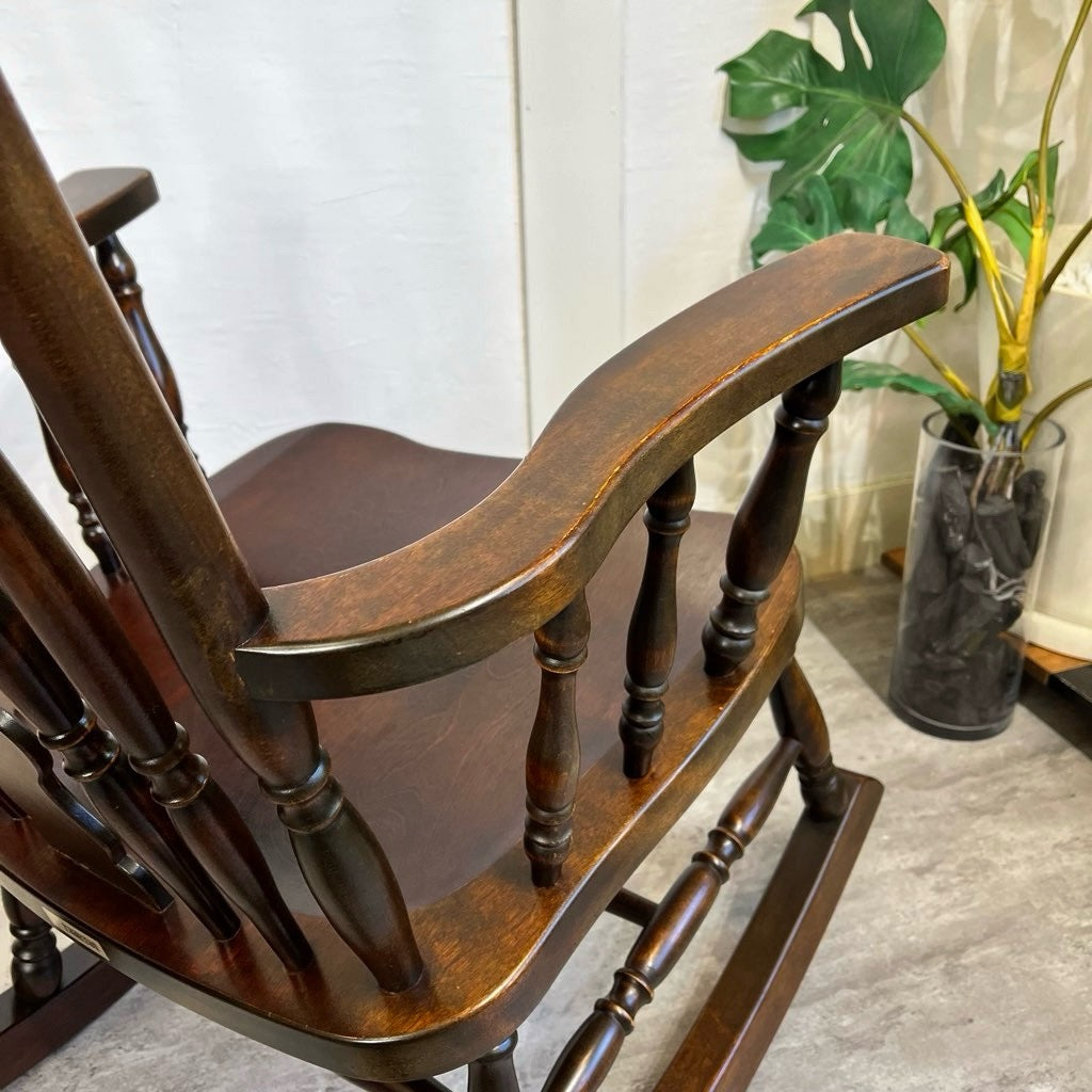 北海道民芸家具 ロッキングチェア HM663 カバ材 国産 ゆらゆら くつろぎ