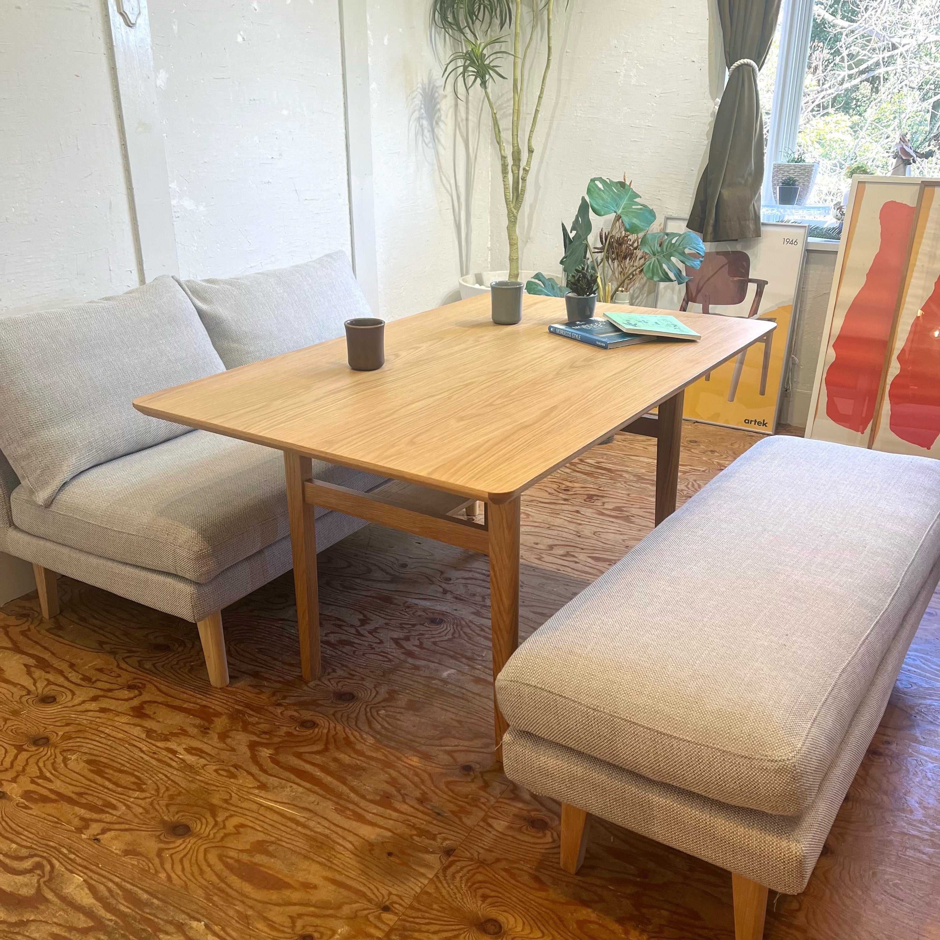 ウニコ / unico ロム / LOM ダイニングテーブル W120 中古 シンプル