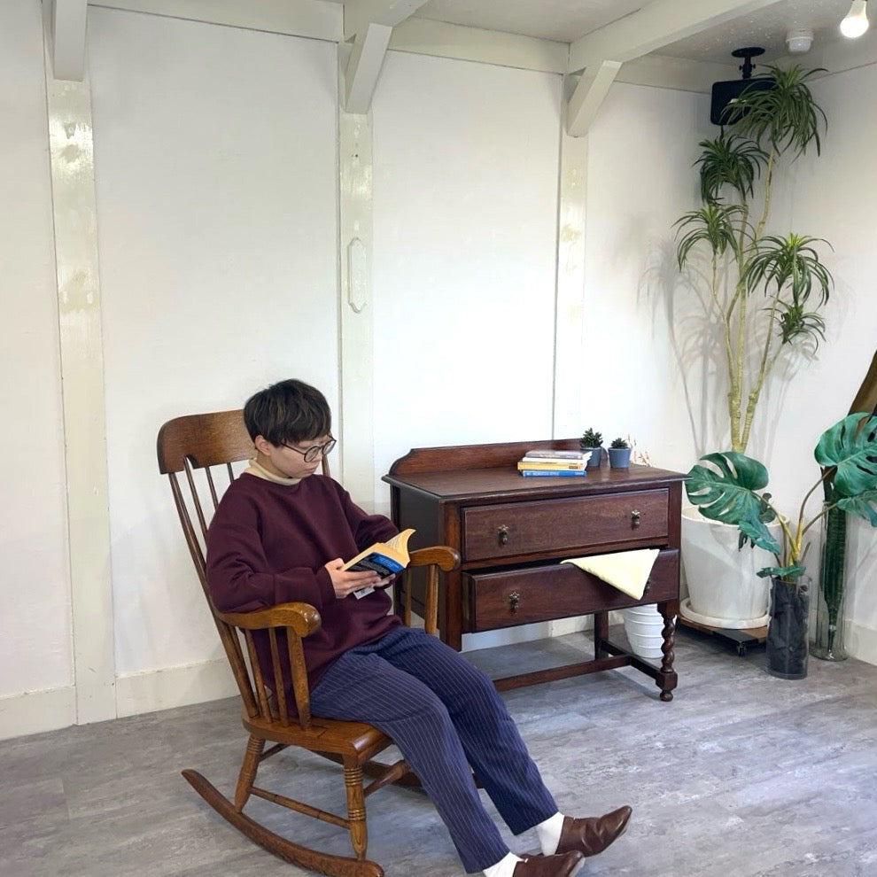 飛騨産業 / HIDA 穂高 ロッキングチェア キツツキマーク 中古 揺れ椅子