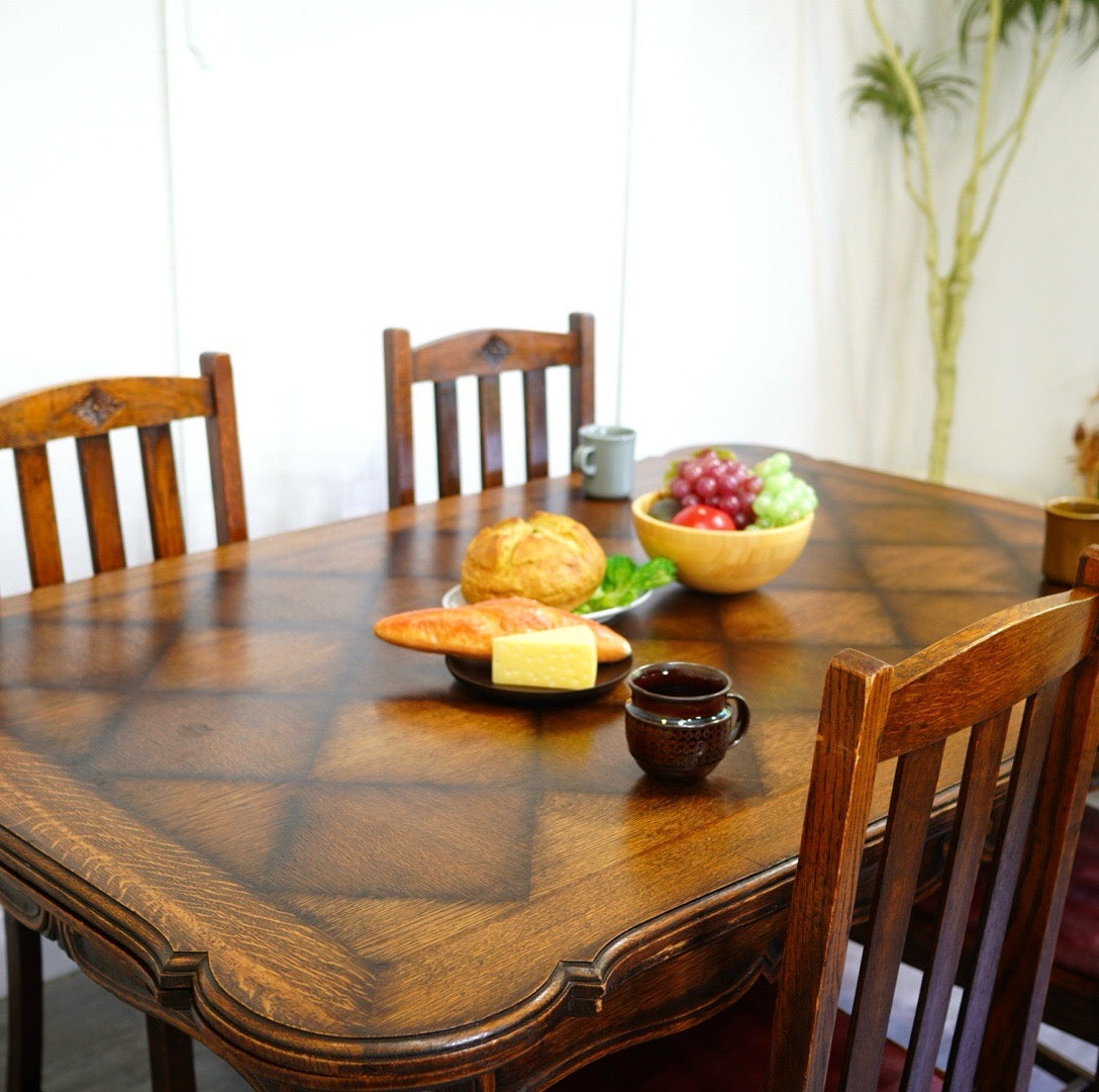 ドローリーフテーブル ダイニングテーブル 伸長式 フランス