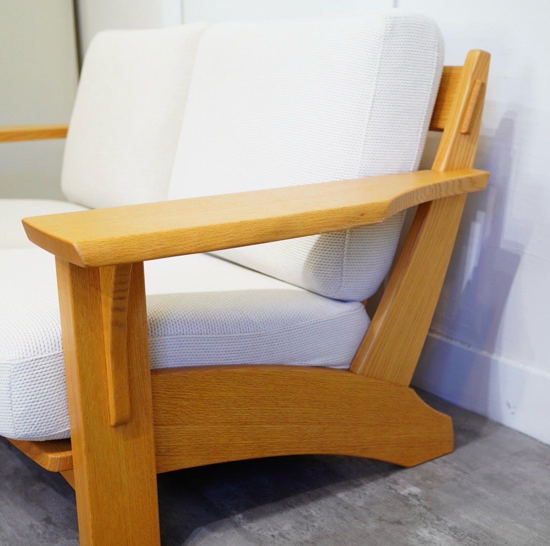 柏木工 / KASHIWA 杜シリーズ 2人掛けソファ オーク材 中古