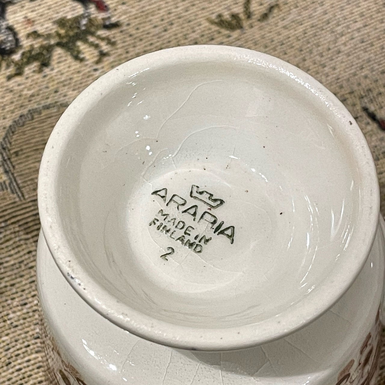 アラビア / ARABIA アリ / ALI デミタス カップ＆ソーサー ブラウン