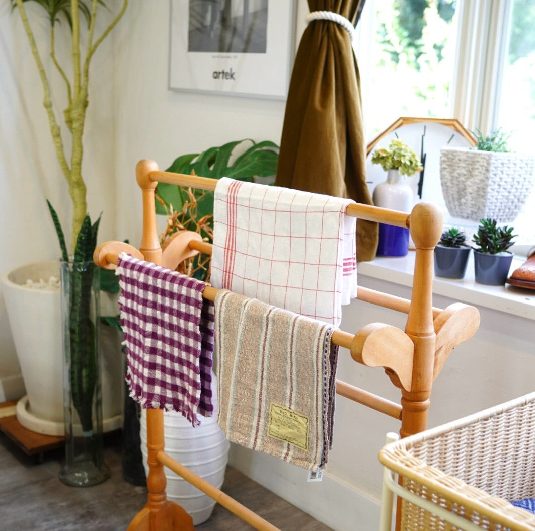 タオルハンガー ヴィンテージ 中古 木製 ナチュラル ディスプレイ 飾り