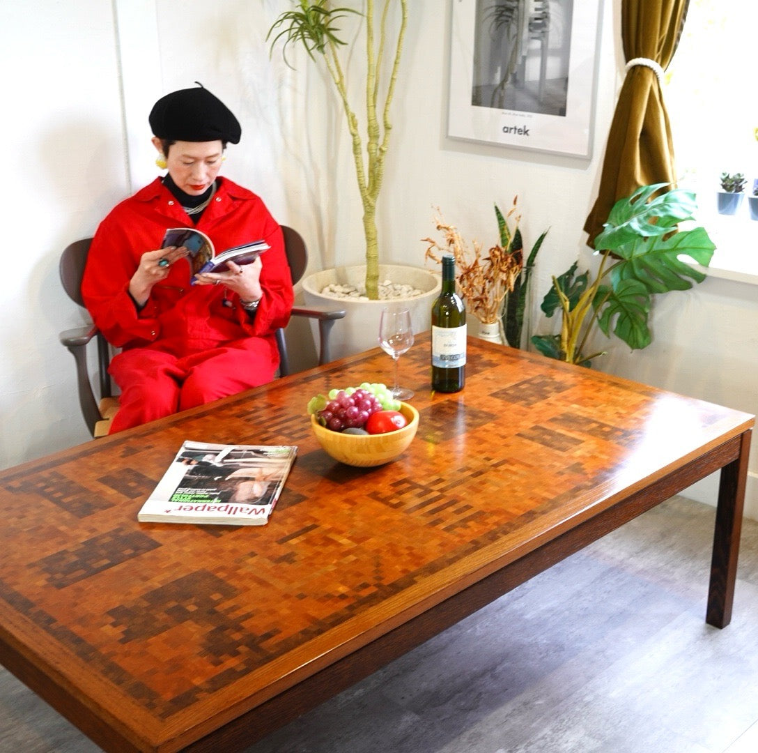 トラネケア TRANEKAER DENMARK 寄木細工 コーヒーテーブル リビング