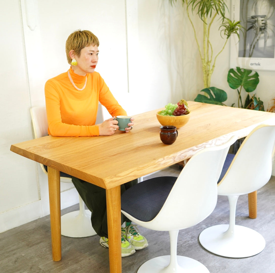 柏木工 / KASHIWA タモ無垢材ダイニングテーブル 中古 4人掛け W150