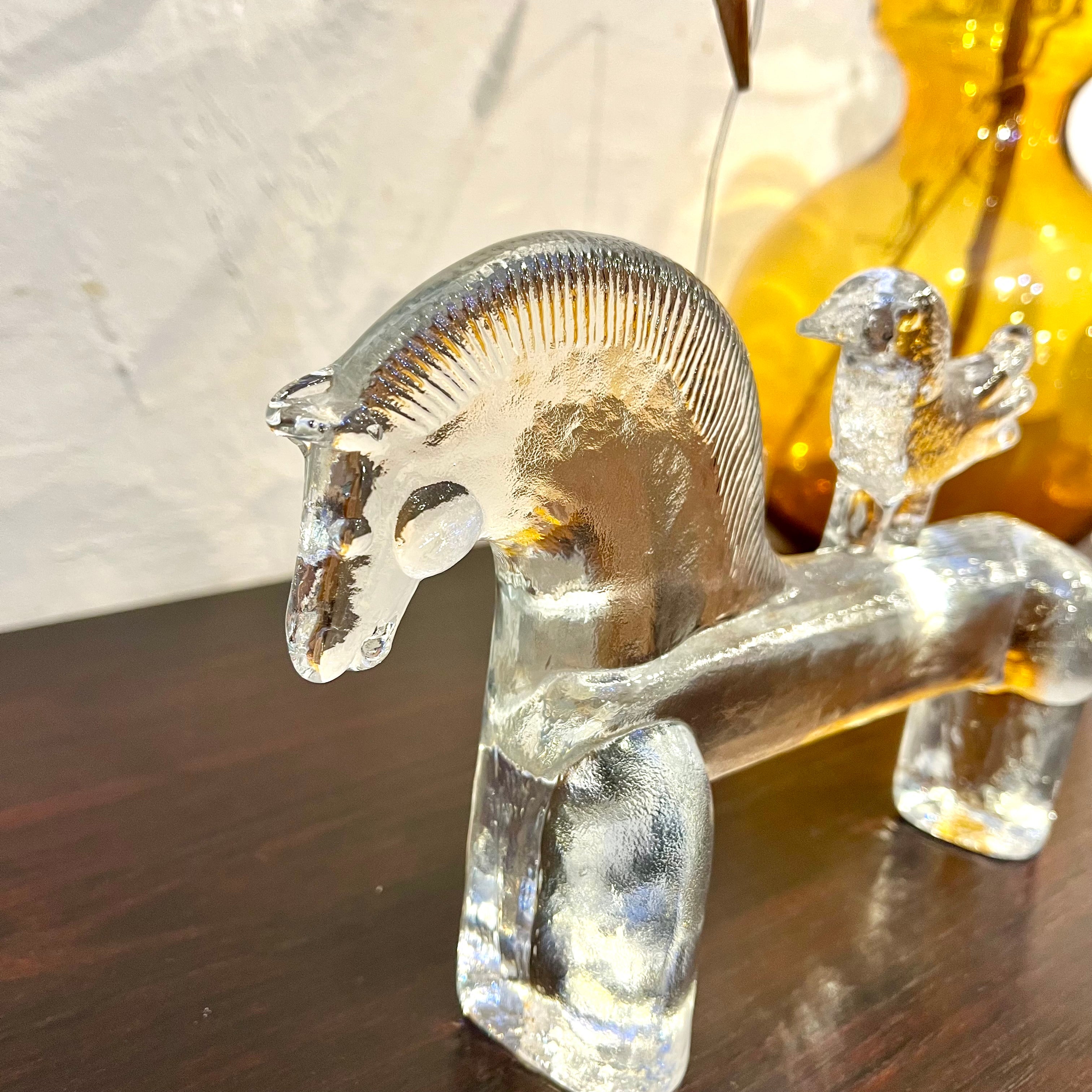 コスタボダ / KOSTA BODA 馬と鳥 ZOOシリーズ ガラス バーテイル