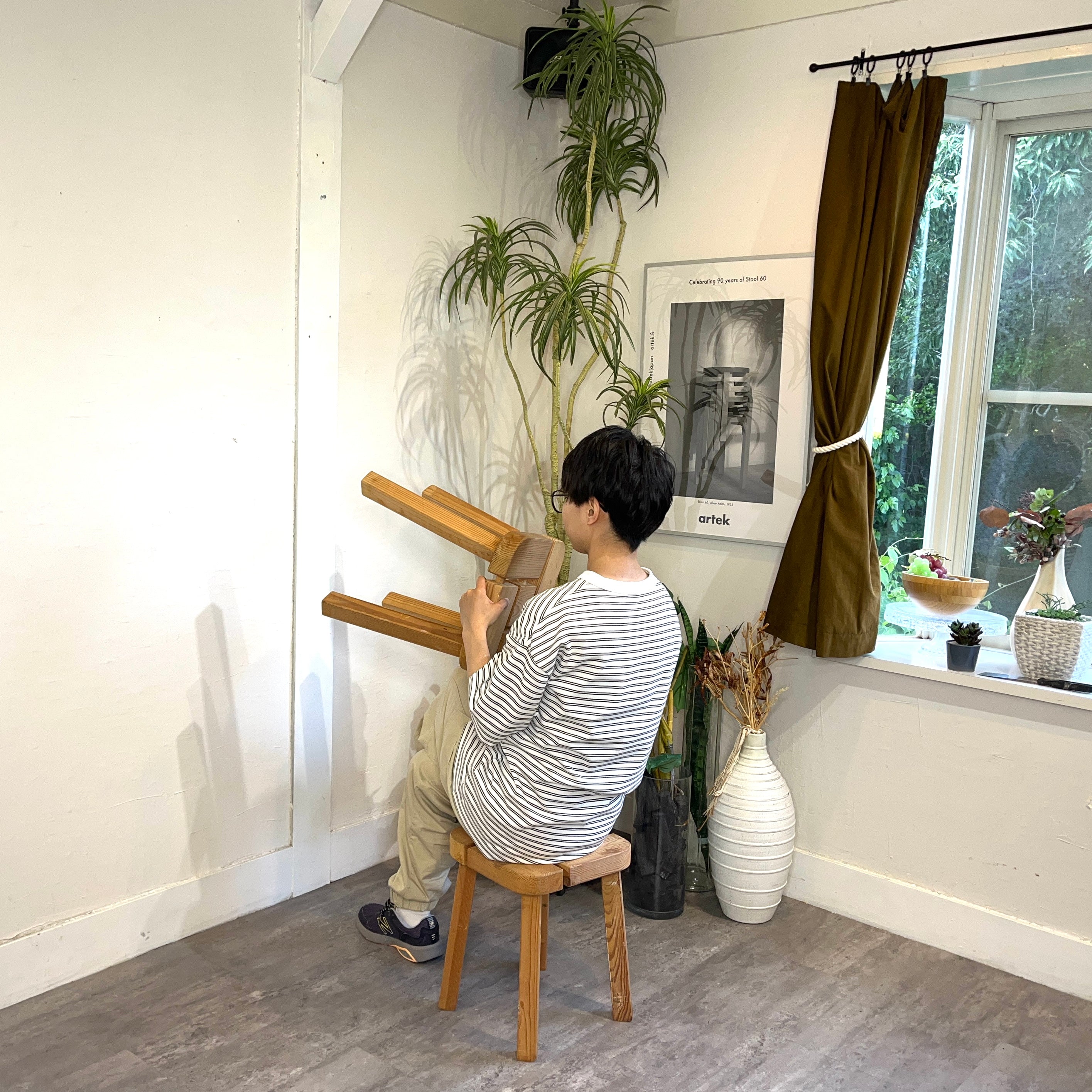 フィンランド サウナスツール パイン材 ヴィンテージ 北欧 中古