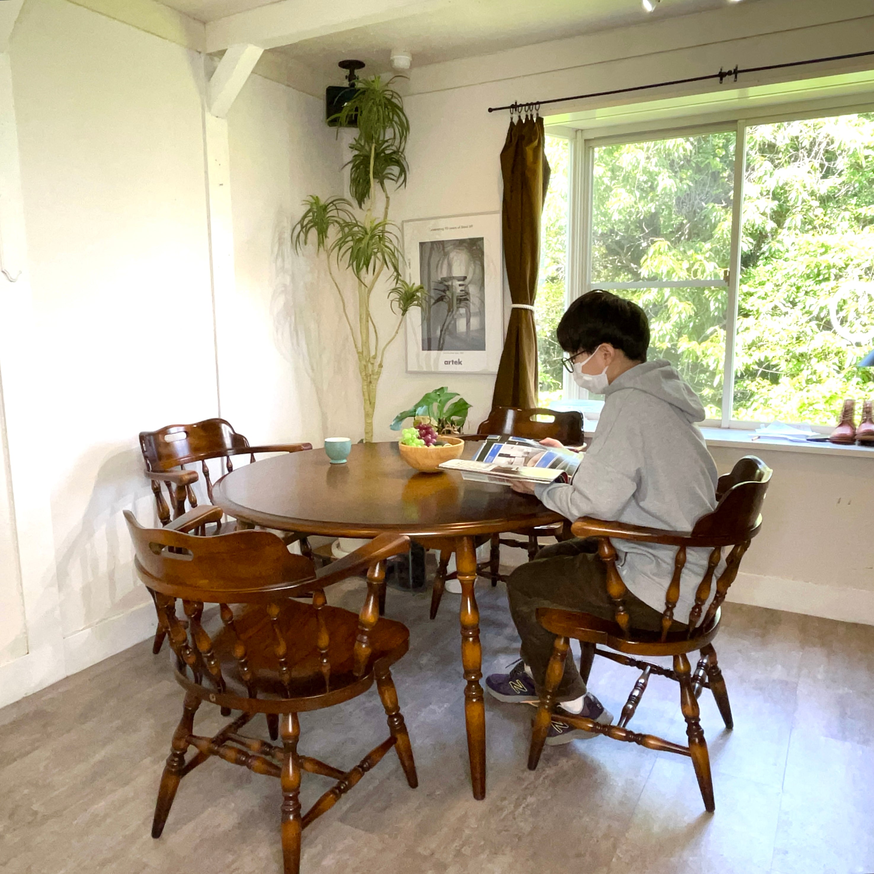 飛騨産業 / HIDA 穂高 ラウンドダイニングテーブル 中古 木 円 机 廃盤