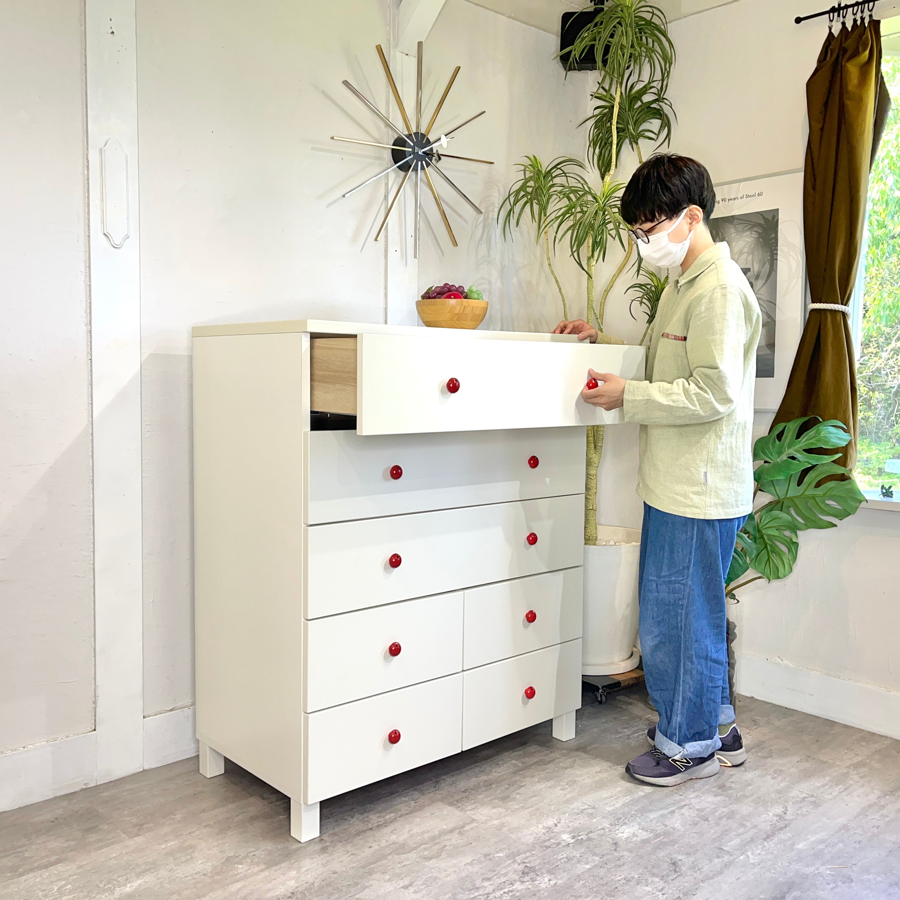 ファミリア / familiar りんご チェスト キッズ家具 衣類 収納 タンス