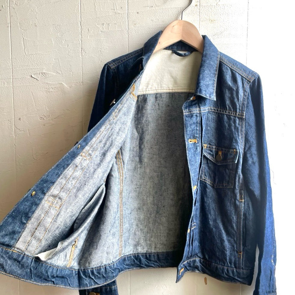 古着】ネストローブ / nest Robe リネンデニムジャケット 麻ジャケット