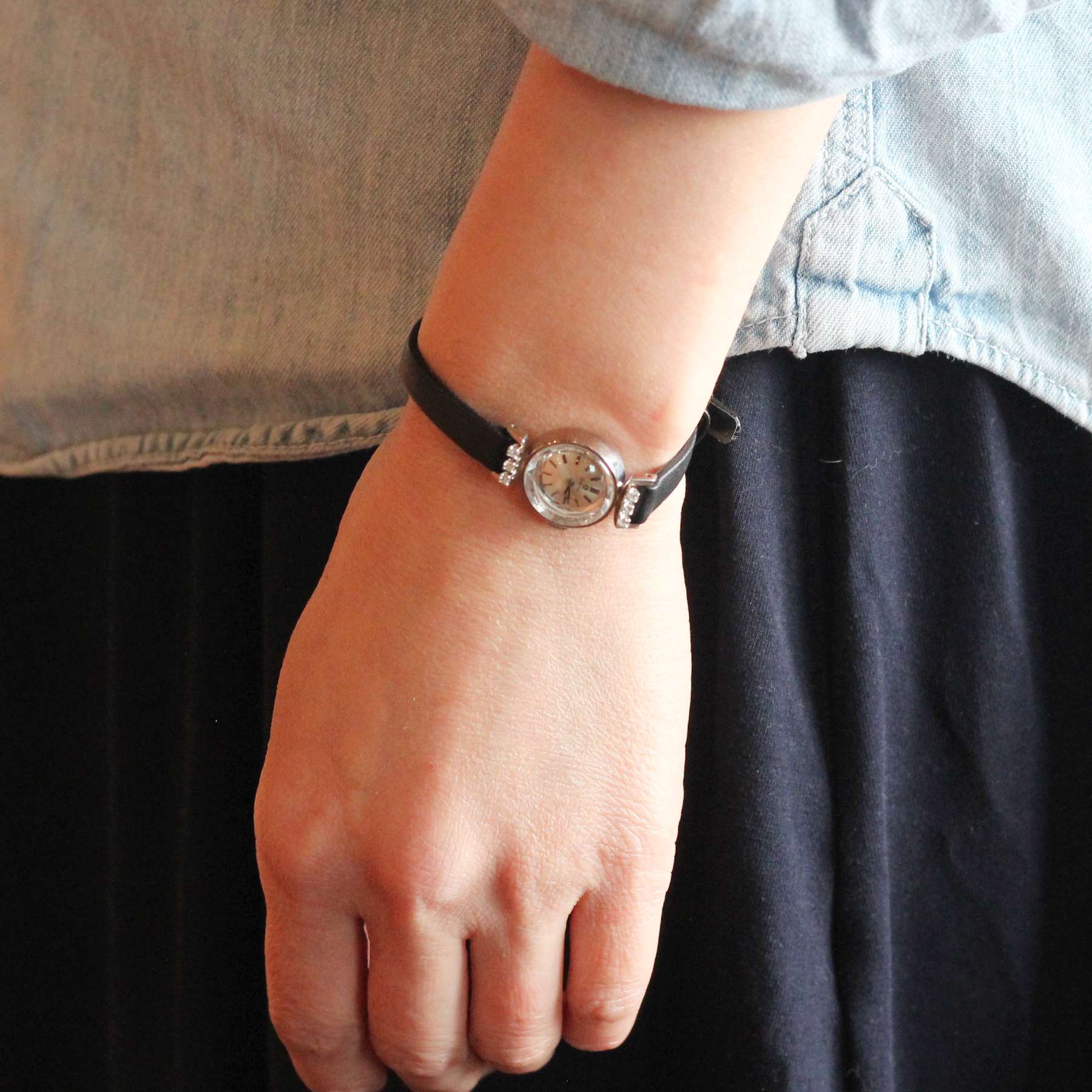 オメガ OMEGA カットガラス 6Pダイヤ 【19】 アンティーク腕時計