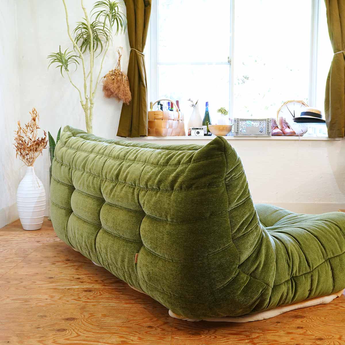 リーン・ロゼ ligne roset トーゴ トリプルソファ 3人掛け グリーン