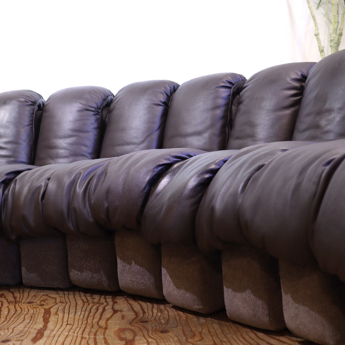 モビリア / mobilia デセデ スネークソファ 21連 本革 ヴィンテージ