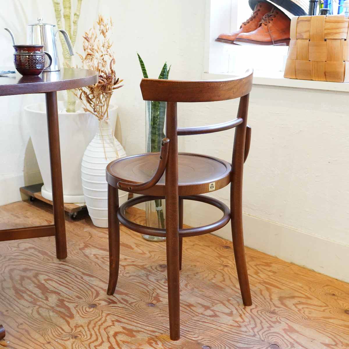 秋田木工 ダイニングチェア 曲木チェア No.1003 【1】 中古 スツール ブナ