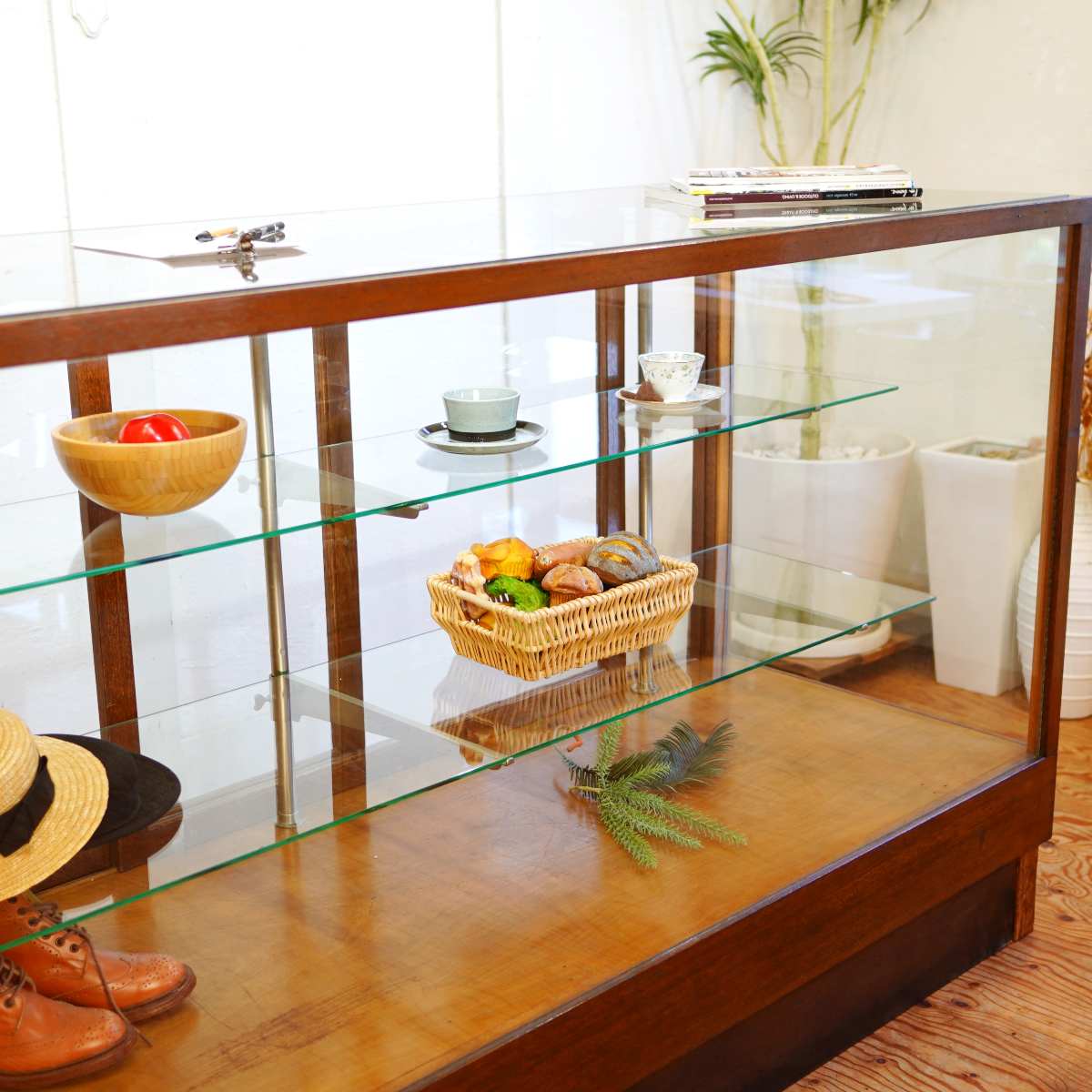 ガラスショーケース パンケース 陳列棚 ディスプレイケース 店舗什器