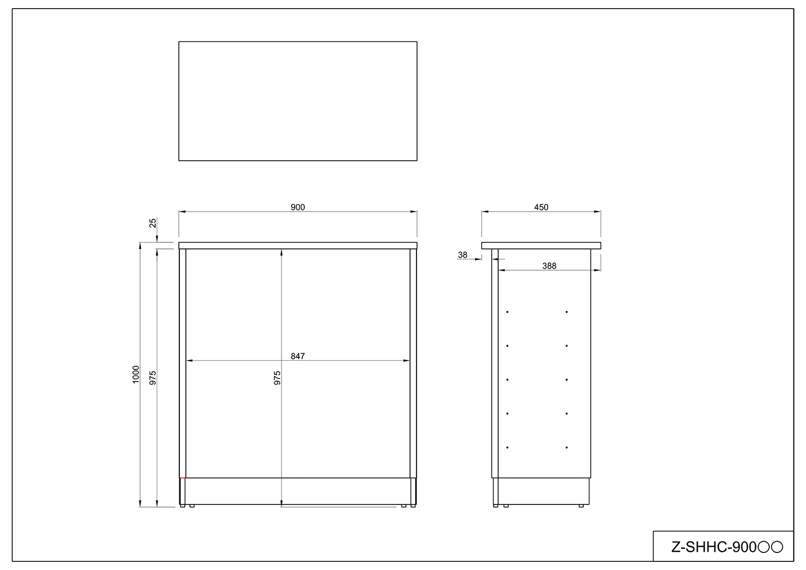 ノルム ハイカウンター W900xD450 ホワイトⅡ Z-SHHC-900WH2