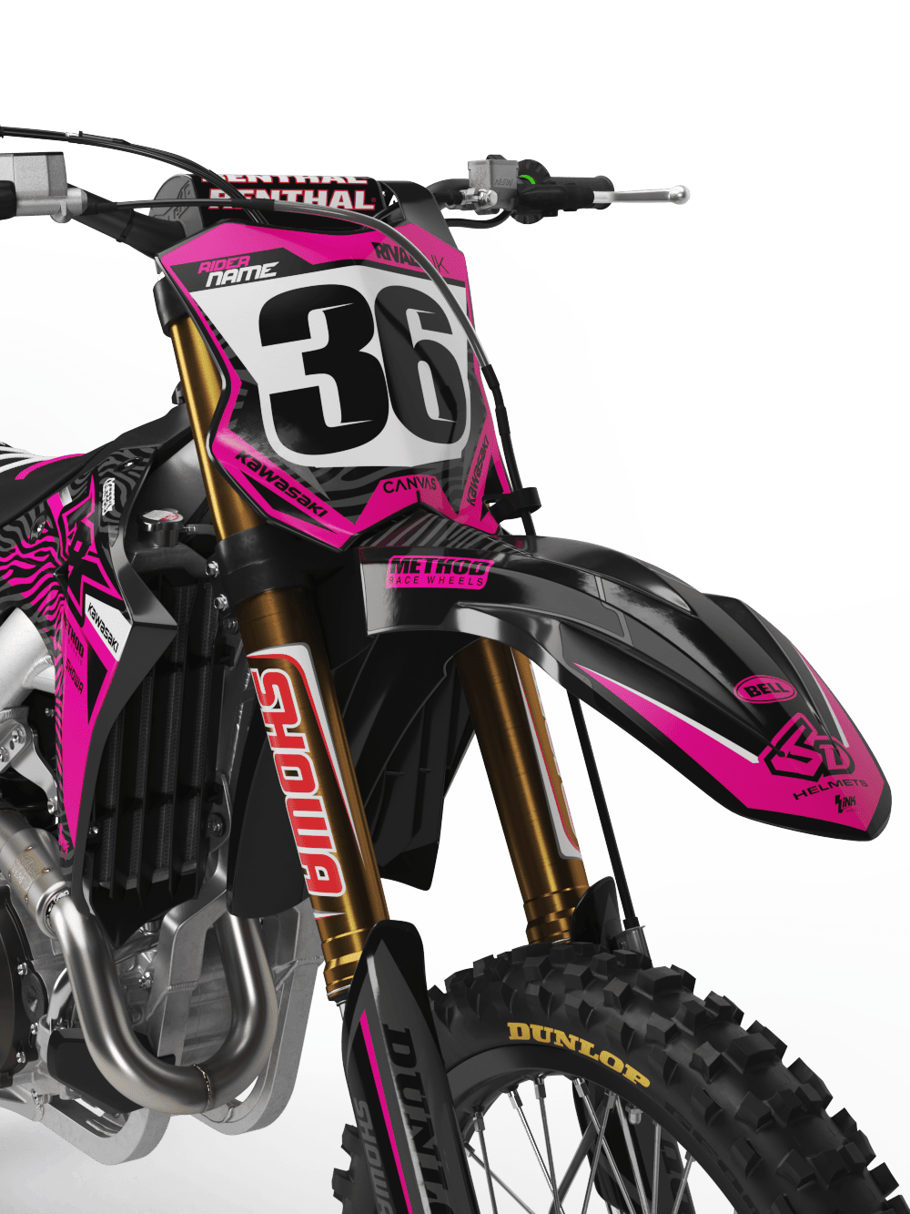 Kawasaki FAZE PINK ZEBRA Graphics Kit | Rival Ink Design Co