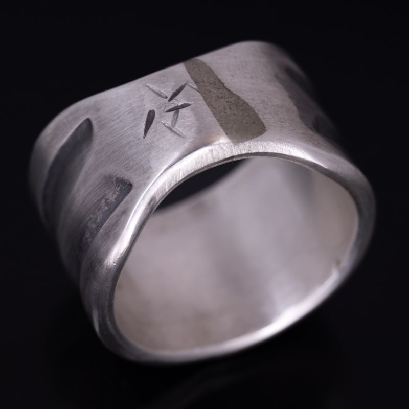 ブラックフット族 James Faks チェイシング シルバー リング 【サイズ