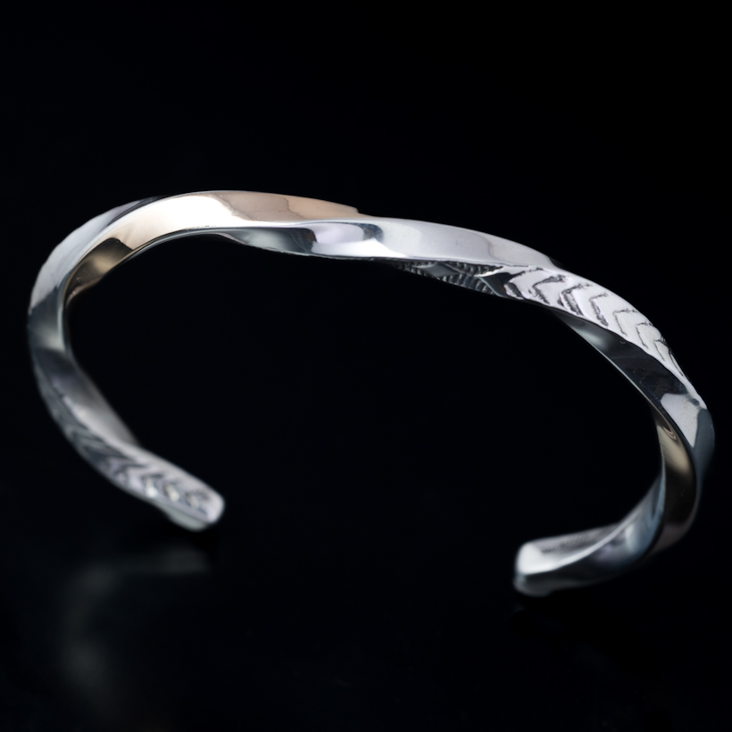 RIVER MAIL企画】ナバホ族 Bruce Morgan #6SQ 14K/SS ツイスト ダイヤ+