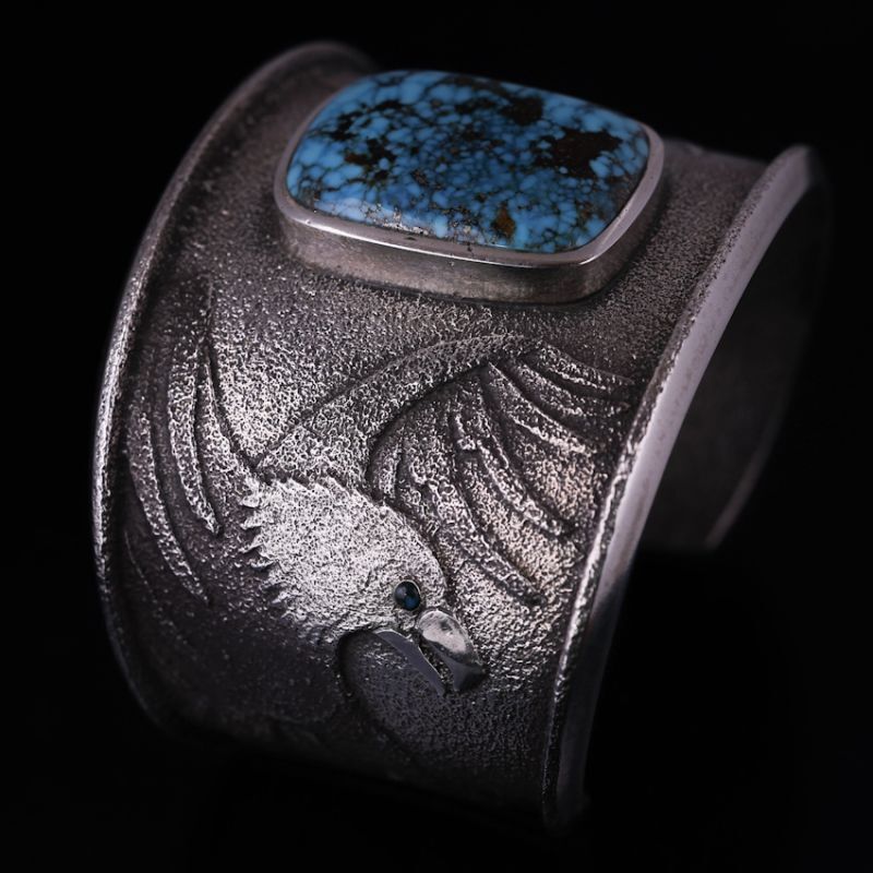 ナバホ族 Darryl Dean Begay Morenci ターコイズ 侍 イーグル トゥ