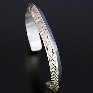 ナバホ族 Bruce Morgan #1トライアングルワイヤー 14K/シルバー