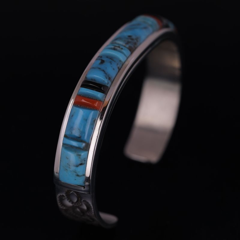 Navajo Kee Joe Benally 5連ターコイズ バングル Navajo Kee Joe
